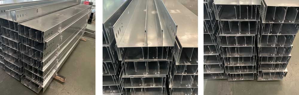 Bandeja para cables con borde en forma de gota de agua Bandeja para cables con borde en forma de gota de agua